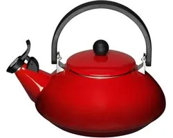 Le Creuset fluitketel Zen - kersenrood