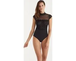 Promise - Blair Body Korte Mouw - maat S - Zwart - Dames