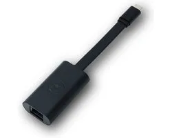Dell Adapter- USB-C to Ethernet (PXE Boot), 10Mb LAN, 100Mb LAN, GigE, 1000 Mbps, Black kabel adapter - Zwart
