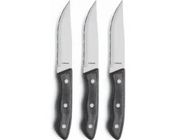 Amefa Hercule 3-delige XL Steakmessenset – Vlijmscherp – Micro-Serration – 13/0 Gehard Messenstaal – Pakka Wood – Veilige Cadeauverpakking