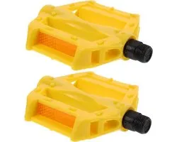 POPETPOP 1 Pair Kids Bicycle Pedals Bicycle Accessories Replacement Pedals For Cycling Non-slip Bicycle Pedals Pedal Bicycle Replacement Bicycle Pedals Mountain Bike Pedals Iron Yellow