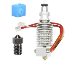 All Metal i3 Mega Hotend voor ANYCUBIC i3 MEGA, i3 Mega X, Mega S, Mega Pro V5 J-Head Hot End met extra 0,4 mm gehard stalen mondstuk