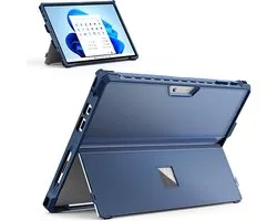 Hoesje voor Microsoft Surface Pro 7 Plus/Pro7/Pro 6/Pro 5/Pro 4/LTE - All-In-One robuuste beschermhoes met penhouder - standaard - beschermhoes - compatibel met type cover toetsenbord - blauw
