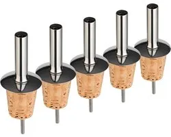 Pouring Spout with Cork Stopper for Vinegar Oils Spirits Liqueurs Beveled End Perfect Dosage Odourless Tasteless