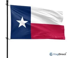 VlagDirect - Texan drapeau - Texas drapeau - 90 x 150 cm.