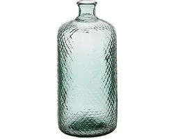 Giftdecor Bloemenvaas Scubs - transparant - gerecycled eco glas - 19 x 42 cm