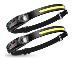 Proskill Hoofdlamp LED oplaadbaar - Waterbestendig- 2 stuks - 6 standen - 120 meter range