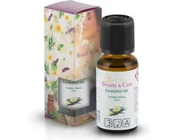 Beauty&Care® Eucalyptus Etherische olie - Eucalyptus - voor aromadiffusers, aromabranders en aromastones - Eucalyptus Globulus olie - 100% puur - Geuren met Etherische Olie - Verzorging & Accessoires - 20 ml fles