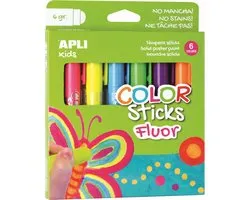 Apli Kids Verf Color Stick Fluor 6X