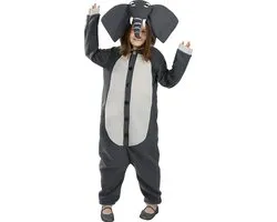 FUNIDELIA Olifanten Kostuum - Olifanten Onesie - 122-134 cm