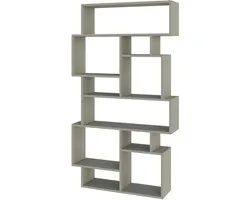 Bibliothèque HOCUS PICUS Karmato à 10 niveaux – Étagère moderne pour chambre, bureau ou salon – Utilisable verticalement ou horizontalement – 96 x 26 x 169 cm (vert cendré)