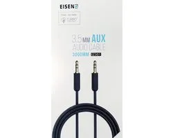 Eisenz EZ301 3.5mm AUX Kabel 3 Meter – Universele Audio Jack Kabel – Nylon Gevlochten – Voor Auto, Smartphone, Tablet, Laptop & Koptelefoon