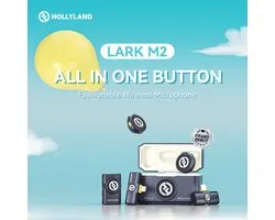 Hollyland Lark M2 Wireless Microphone for iPhone/Camera/Android/PC, 48kHz/24-bit High Fidelity Audio, 300m Range, Noise Cancelling, 40h Use, YouTube, Vlog, Streaming (2TX + 3RX + Charging Case)