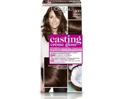 L'Oréal - Casting Crème Gloss Semi-Permanente Haarkleuring 400 Middenbruin - 2 x 1 stuk - Voordeelverpakking