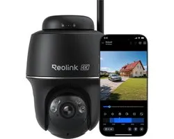 Reolink Argus PT Ultra - 4K Batterij-buitencamera - Pan/Tilt & Auto-tracking - Kleuren Nachtzicht - WiFi 6 - Geen Abo - Home Hub - Zwart