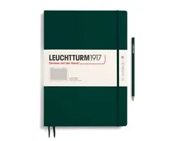 Leuchtturm1917 A4+ Master Slim Squared/Geruit Forest Green