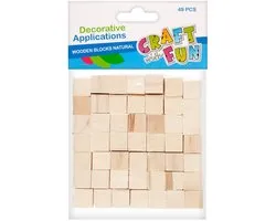 Craft With Fun Houten Blokken 49 Stuks - Decoratie & Knutselen