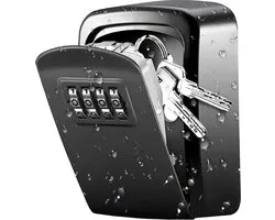 Cijferslot-Sleutelkast-sleutelkluis-Sleutelkastje-Security Lock Box-4 Digit Combination Key Storage Lock Box-3.66'' Wall Mounted Key Safe Box-5 Keys Capacity Lock Box for Indoor Outdoor