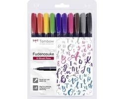 Tombow Fudenosuke - Brush pennen - set van 10
