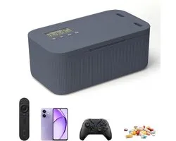 Professionele Time Lock Box met Timer - Kluis - Opbergdoos - Kitchen Safe - Telefoongevangenis voor Smartphone & Gaming - 23.9 x 13.1 x 9.6 cm - meer Focus & Zelfdiscipline - grijsblauw