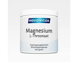 Nova Vitae - Magnesium L-threonaat - L-threonate - poeder - 100 gram = 200 capsules