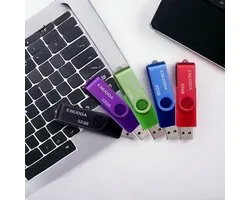 USB Stick 32GB 5 Stuks ENUODA USB 2.0 Memory Stick Hoge Snelheid Thumb Drives (5 Gemengde Kleuren: Zwart Purper Groen Blauw Rood)