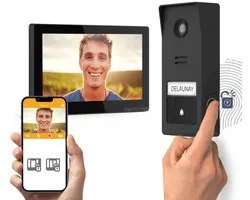 Extel Wave 3 WiFi draadloze deurbel met camera - met vingerafdruk