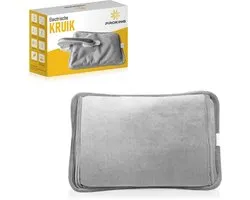 PROKING Elektrische Kruik - Met Handverwarmer - Warmtekussen - Warmwaterkruik - Draadloos - Buikverwarmer - Nekverwarmer - Rugverwarmer - Kruik voor in Bed - Grijs