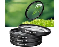 4x 67mm Close up Filter Macro +1+2+4+10 camera lens filter