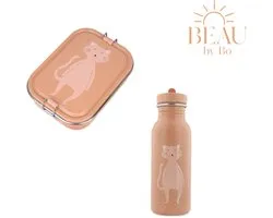 BEAU by Bo Trixie Back to School set - Lunchbox/Drinkfles 500ml - Mrs. Cat