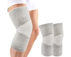 Dailygoods- Kniebandage Bamboe 2 Stuks - Knieondersteuning - Kniebeschermers - Compressie - Antislip - Verbeterde doorbloeding - Kniebeschermer