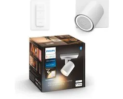Philips Hue Runner opbouwspot - warm tot koelwit licht - 1-spot - wit - 1 dimmer switch