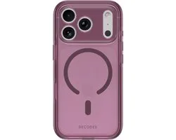 DECODED Transparant Hoesje voor iPhone 18 Pro Max / 17 Pro Max, 100% Gerecycled Materiaal, Geschikt voor MagSafe, DropSafe Valbescherming tot 3 Meter, Anti-vergelingstechnologie, Krasbestendig, Glazen Cameraknop in Bijpassende Kleur, Frosted Sapphire