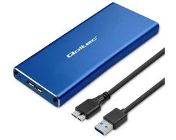 Qoltec Serie - Aluminium Behuizing - M.2 SSD - SATA/NGFF - USB 3.0