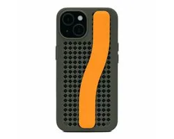 Callbuddy Hoesje met Strap geschikt voor Apple iPhone 17e / 16e / 15 / 14 / 13 - Camo Orange