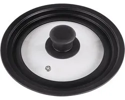 Couvercle en verre universel iBright avec rebord en silicone - Pour casseroles de Ø16 cm à 20 cm