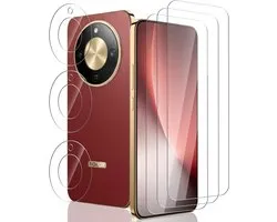 3 stuks beschermfolies voor Honor Magic 8 Lite pantserglas + 3 stuks camerabeschermingsglas, hardheid 9H/luchtbelvrij pantserglas, displaybeschermfolie voor Honor Magic 8 Lite - HD gehard