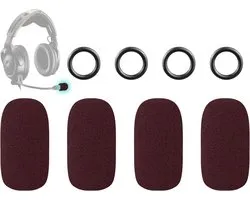 Vervangende Microfoon Bedekking voor Bose Aviation X A10/A20/A30 Luchtvaarthoofdtelefoon, Microfoon Sponsfilter, 4-Pack Schuimrubberen Bedekking, Windscherm