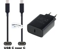 OneOne 20W snellader + 2,0m sterke USB C naar C kabel. PD lader. Oplader adapter past op Samsung Galaxy M07, F07, M17, F17, Z TriFold, Tab A11 / A11+, Tab S11 / S11 Ultra, Tab S5e, Tab S6, Tab S7, Tab S8