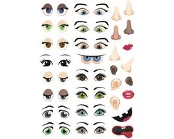 Graine Creative GC Stickers Gezichten 124 stuks