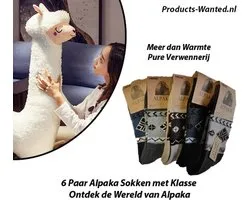 6 Paar Alpaka Sokken met Klasse – Ontdek de Wereld van Alpaka 43-47