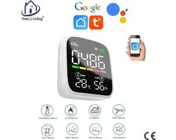 Home-locking WiFi luchtkwaliteitsmeting met bediening via Smart Life APP werkt met Alexa en Google spraaksturing. T-2059