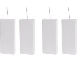 Bellatio design Waterverdamper radiator - 4x - dolomiet - wit - 8x20 cm - luchtbevochtiger radiator - verdampingsbakje