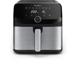 Friteuse Moulinex Easy Fry Mega EZ855D20 Friteuse à air chaud simple 7,5 l Pose libre Zwart, Acier inoxydable