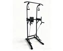 AJ-Sports Pull up station - Power Tower - Tower dip station - Pull up Bar - Krachtstation - Home Gym - Zwart