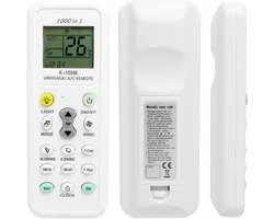 Afstandsbediening voor LG, Gree, Midea, Toshiba, Haier, Daikin, Hitachi, Sharp, Samsung, Sanyo, Hisense en meer dan 1000 merken, universele airconditioner afstandsbediening