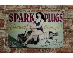 Signe mur - Spark - Vintage - Mancave - Décoration murale - Email - Publicité Sign - Texte - Humour - signe Métal - Shed - Cadeau Homme - Bar - Café - Chambre - signe Tin - 20 x 30 cm - Cave & Garden - Métal signe
