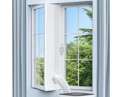 Raamafdichting Airco - Mobiele Unit - Efficiënt Koelen - Waterdicht & Winddicht - 300 cm - Wit