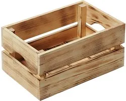 Kesper Boîte de rangement Caisses alimentaires - aspect ancien - marron clair - bois - L40 x B30 x H23 cm - Décoration maison et jardin - Caisses/boîtes