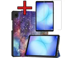 Samsung Galaxy Tab A9 Cover Book Case Case Luxe Trifold Cover avec protecteur d'écran - Samsung Galaxy Tab A9 Cover Bookcase - Galaxy